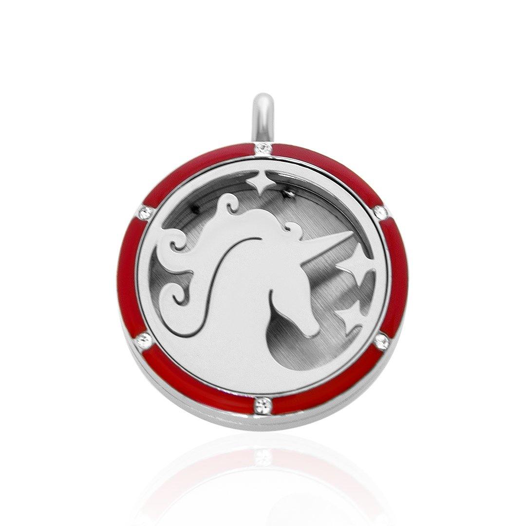 Magic Unicorn Aromatherapy Locket Pendant FEP026RD-0