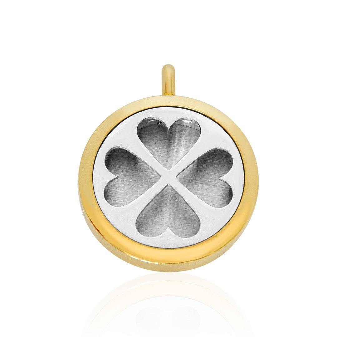 Lucky Clover Locket Diffuser Pendant FEP022GD-0